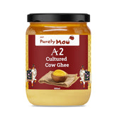 Pure Premium A2 Cultured Gir Cow Ghee By AMP Purely Moo | Natural & Healthy Desi A2 Cow Ghee Good For Laddus | (500ml) 16.9 Ounce | Jar Pack